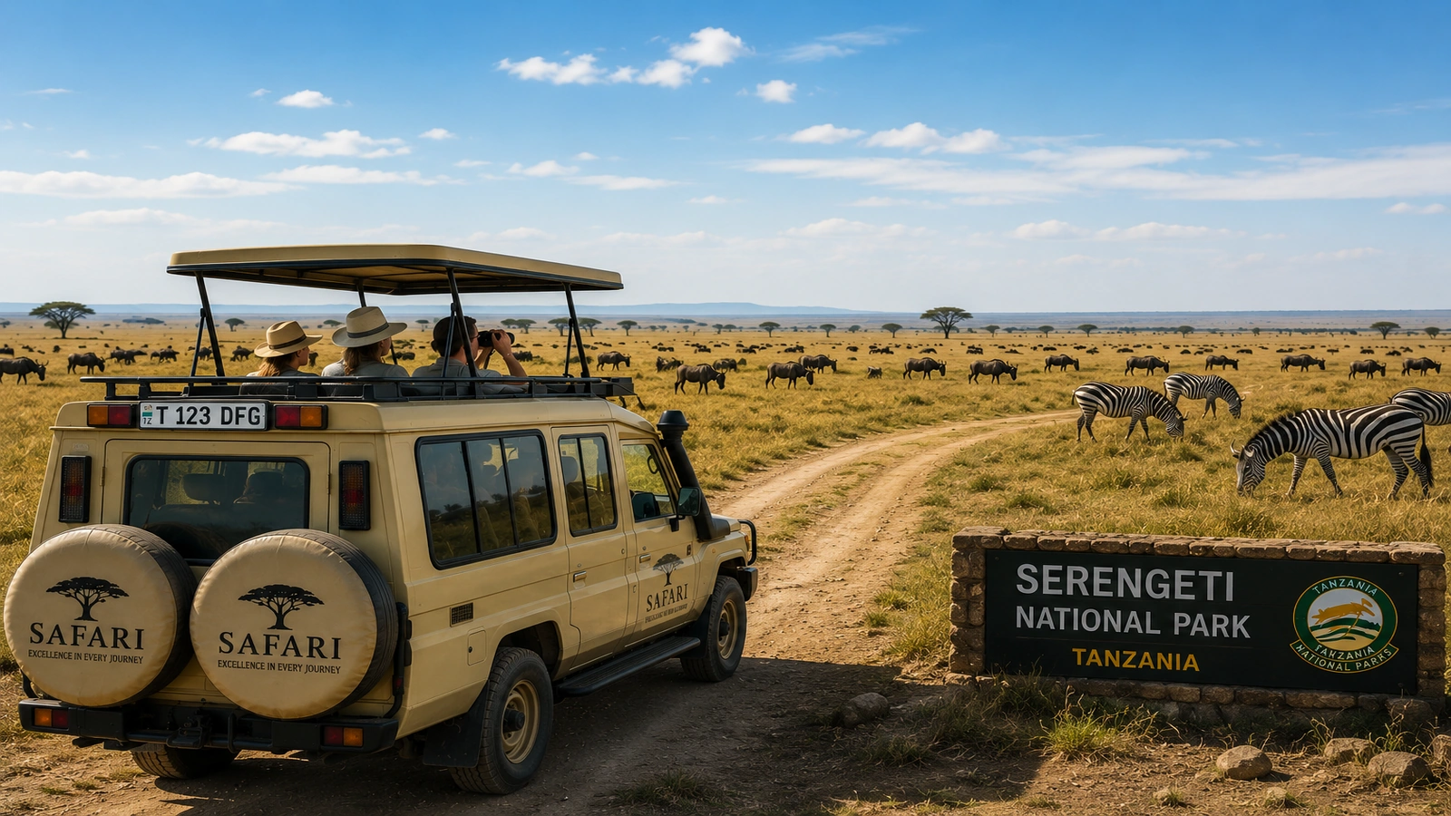Real-time GPS tracking of safari Land Cruisers and transfer vehicles in Tanzania
