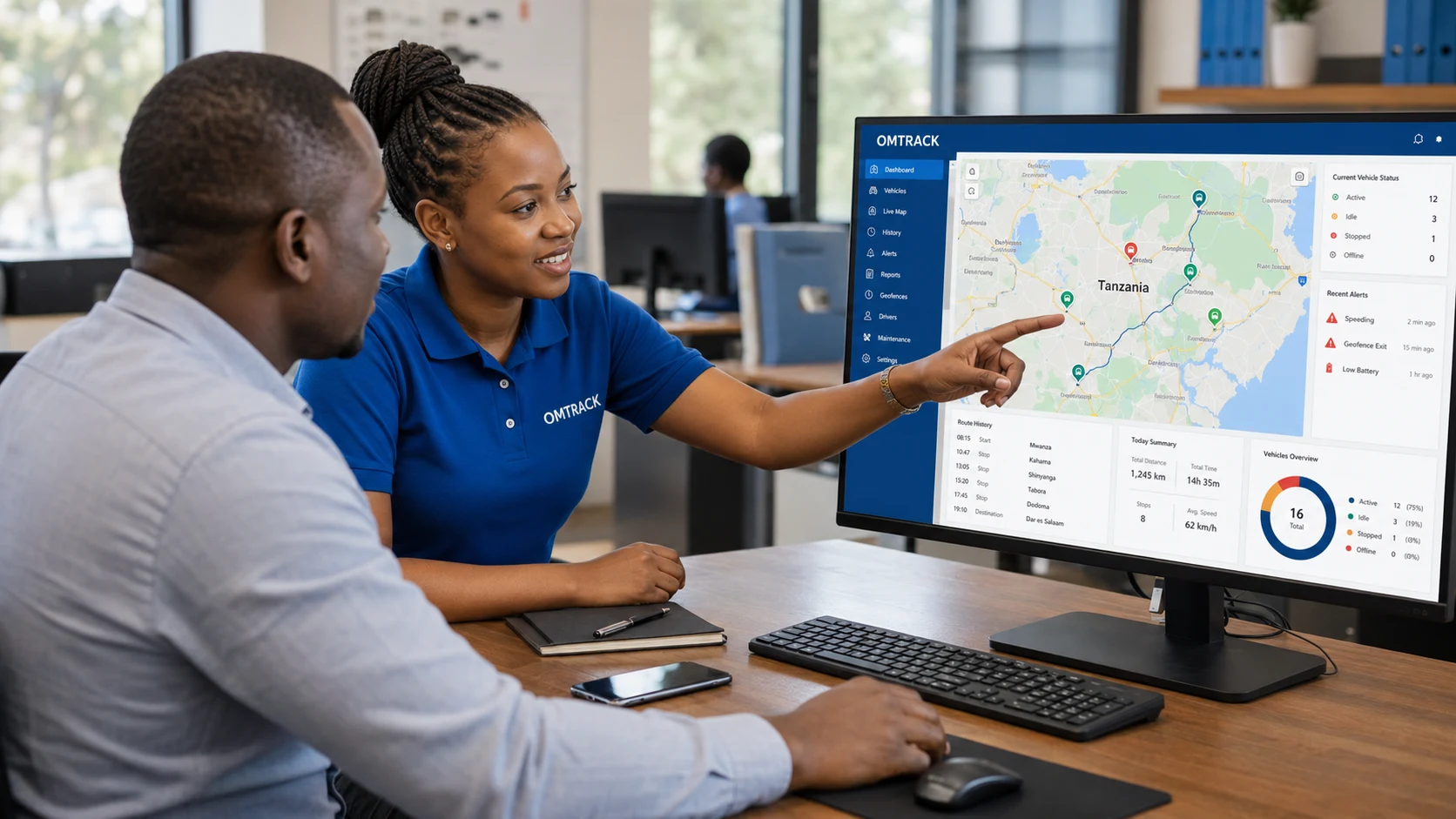 Safari guest safety supported by Omtrack vehicle monitoring in Tanzania